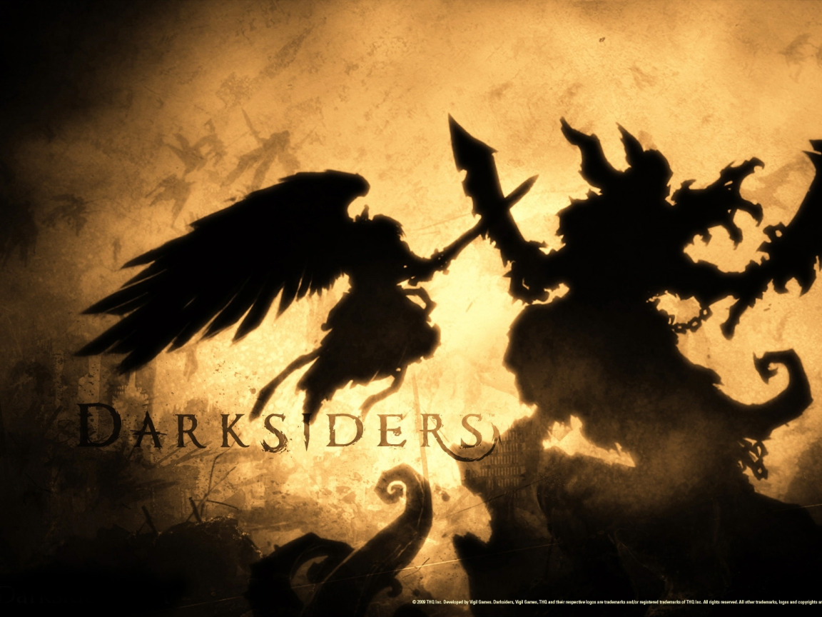 Скачать обои ангел, демон, Darksiders, раздел игры в разрешении 1152x864