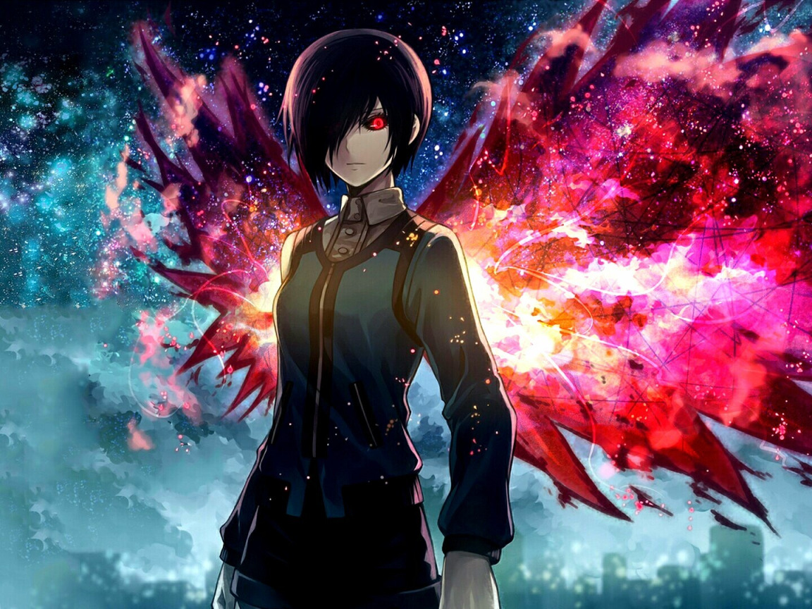 Скачать обои anime, art, токийский гуль, Tokyo Ghoul, Kirishima Touka,  раздел сэйнэн в разрешении 1152x864