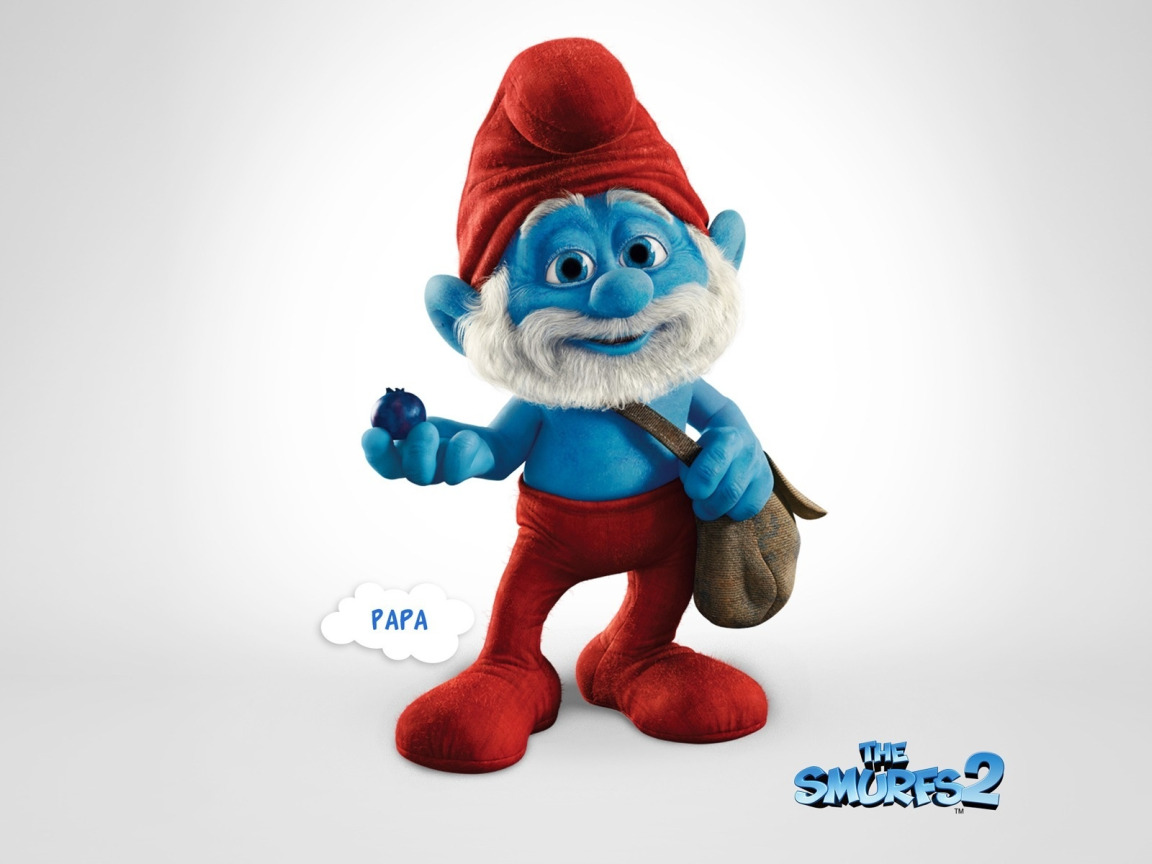 Скачать обои animation, wallpapers, cartoon, movie, the smurfs 2, papa,  раздел фильмы в разрешении 1152x864