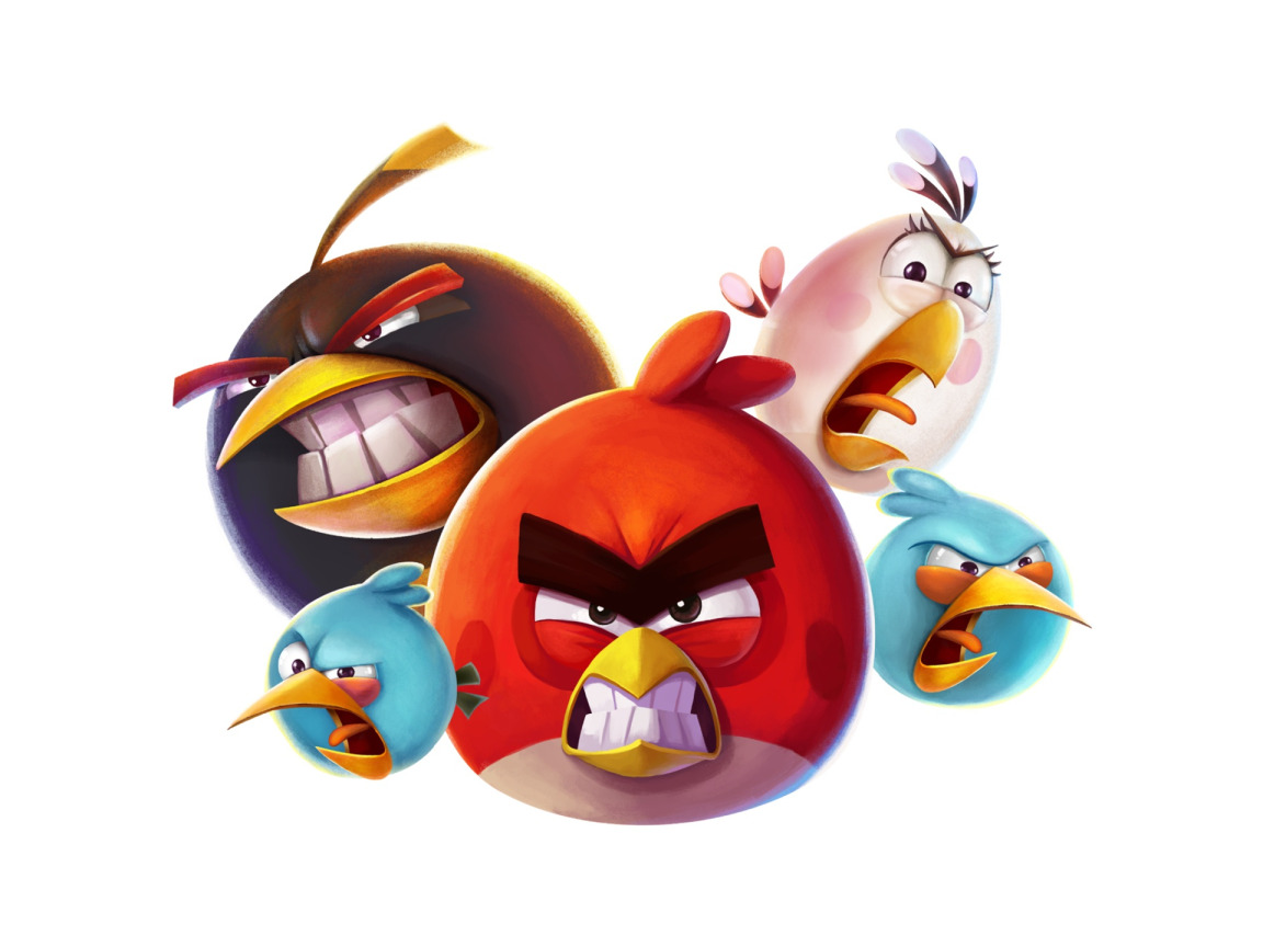 Скачать обои птицы, игры, обои, игра, картинки, белый фон, wallpaper, angry  birds, раздел игры в разрешении 1152x864