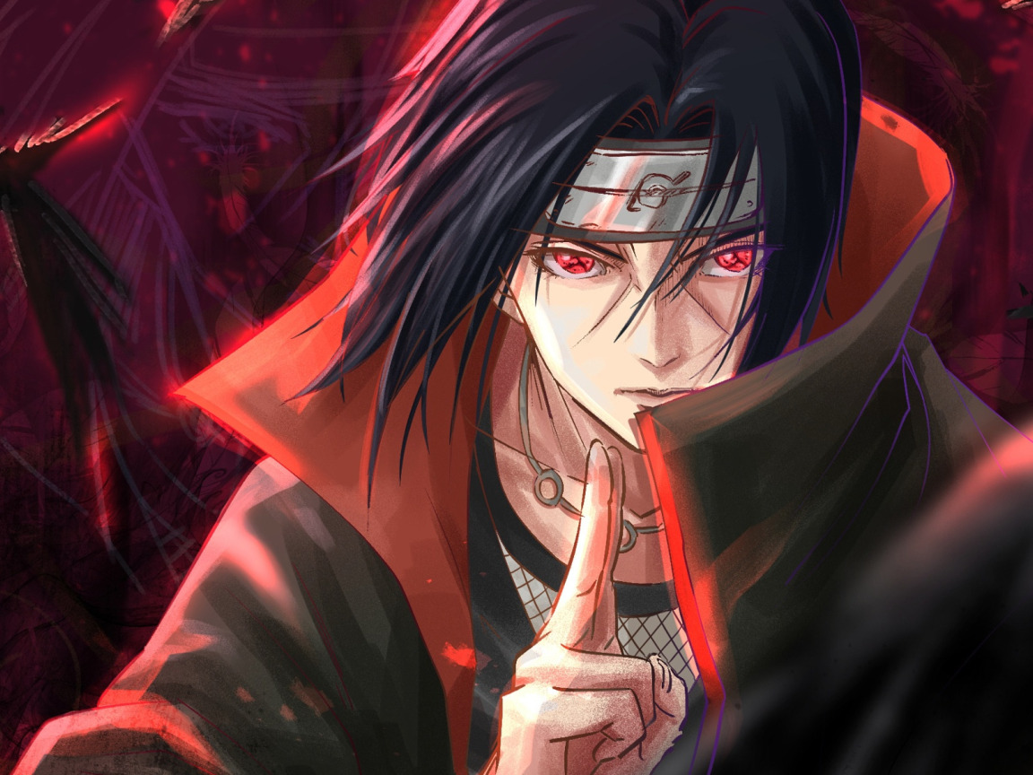 Скачать обои взгляд, красные глаза, жест, Itachi Uchiha, ниндзюцу, Naruto  Shippuden, Наруто Ураганные хроники, повязка на лоб, раздел сёнэн в  разрешении 1152x864