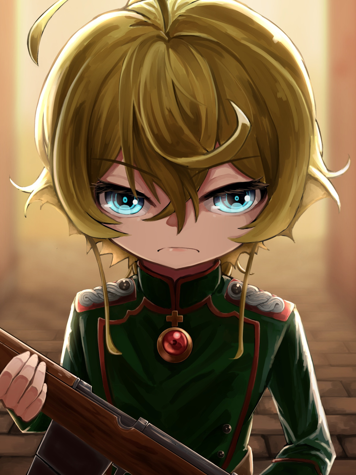 Скачать обои взгляд, девушка, улыбка, Youjo Senki, раздел сёнэн в разрешени...