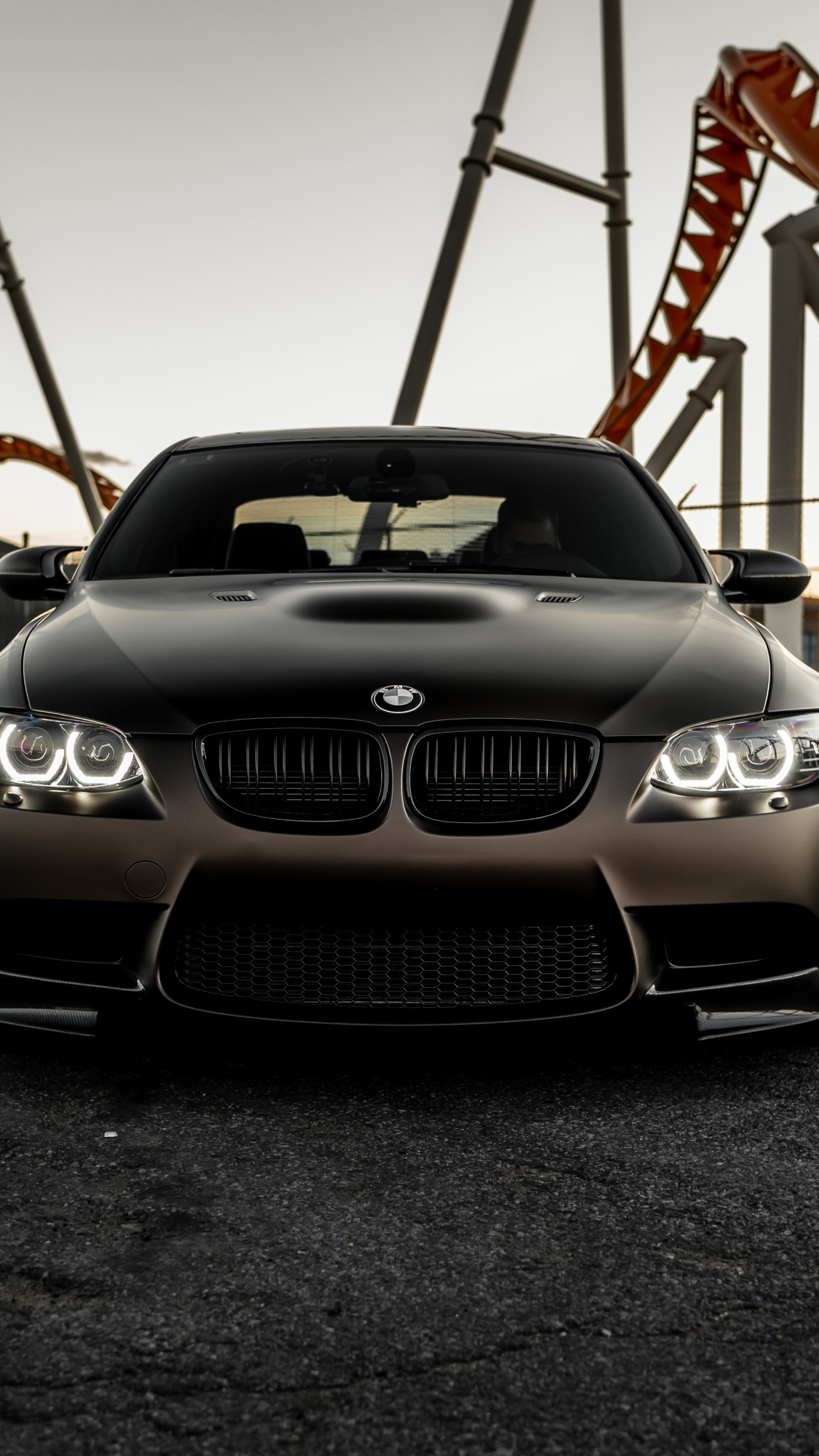 Скачать обои BMW, E90, M3, Matte Brown, раздел bmw в разрешении 1242x2208