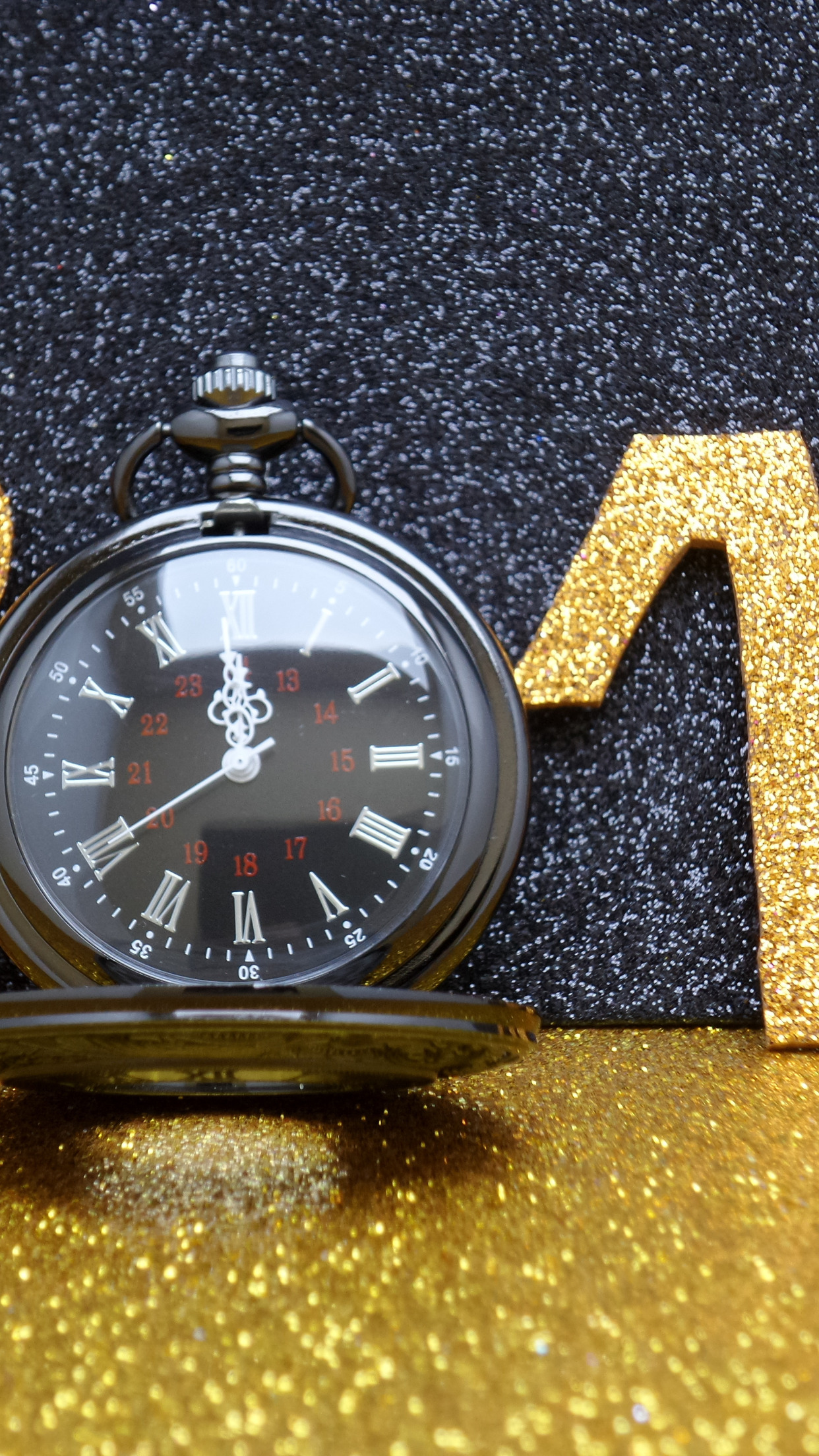 часы, новый год, цифры, golden, New Year, Happy, glitter, 2016