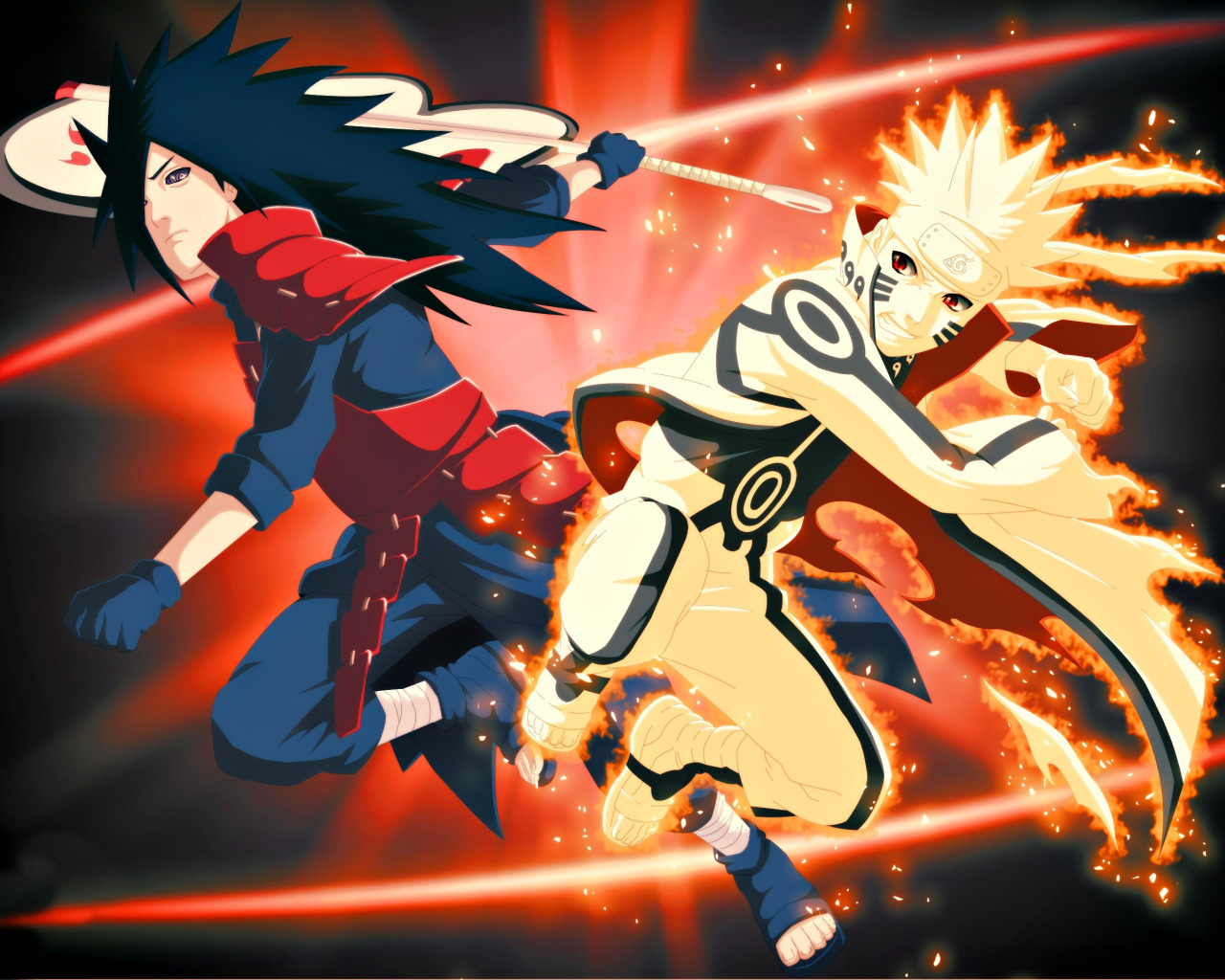 Скачать обои fire, flame, game, naruto, anime, fight, ninja, uchiha, раздел  сёнэн в разрешении 1280x1024