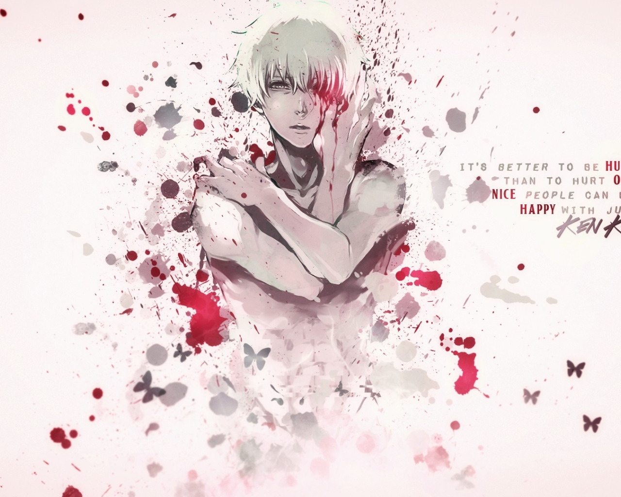 кровь, парень, белые волосы, Tokyo Ghoul, <b>Kaneki</b> Ken, Токийский Гуль, <b>Канек...</b>