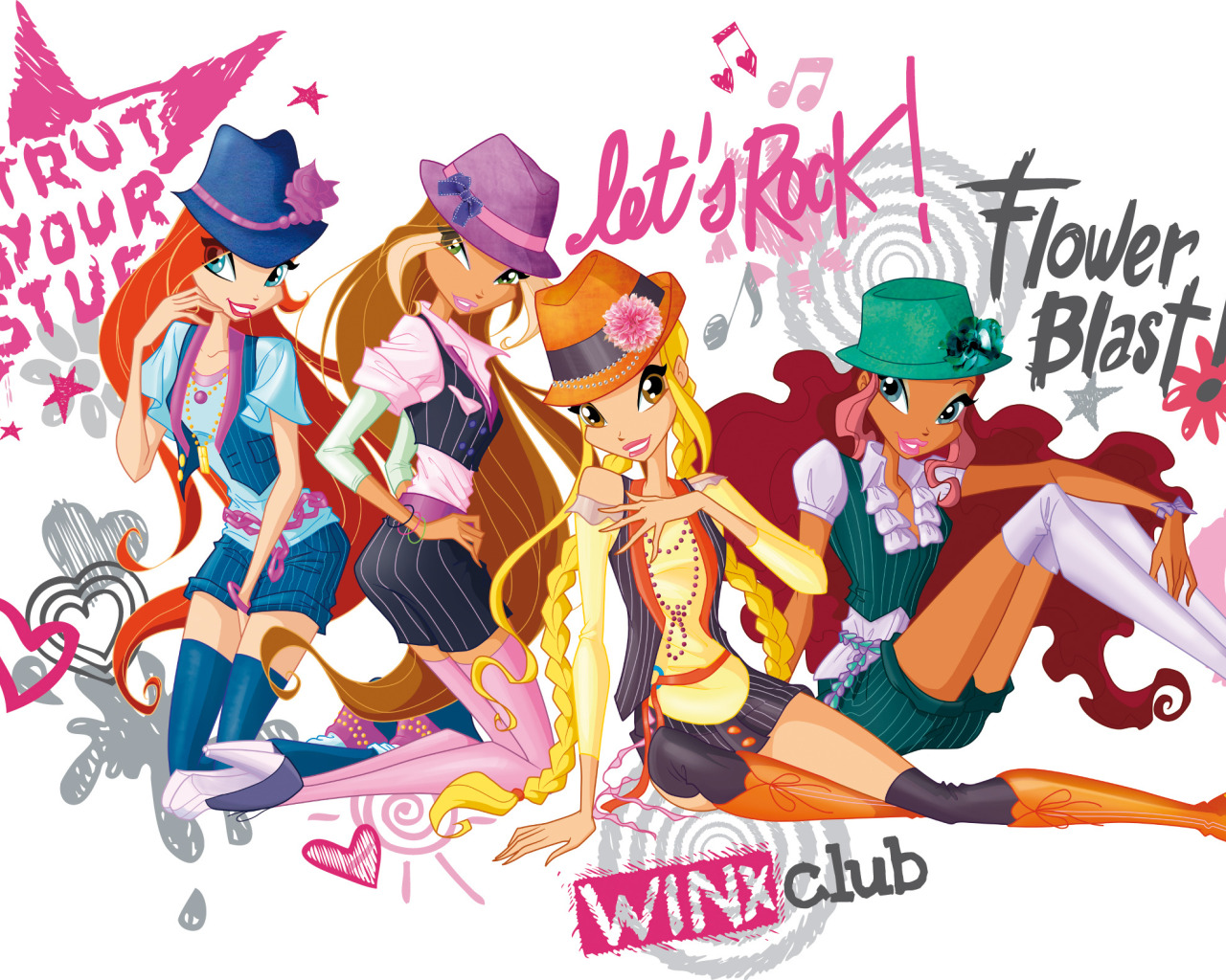 Скачать обои Лейла, Блум, Winx Club, Винкс Клуб, Стелла, Флора, раздел  фильмы в разрешении 1280x1024