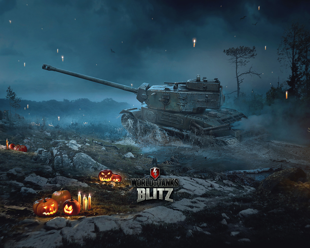 Скачать обои Хеллоуин, World of Tanks, Мир Танков, Wargaming Net, WoTB,  Blitz, WoT: Blitz, World of Tanks: Blitz, раздел игры в разрешении 1280x1024