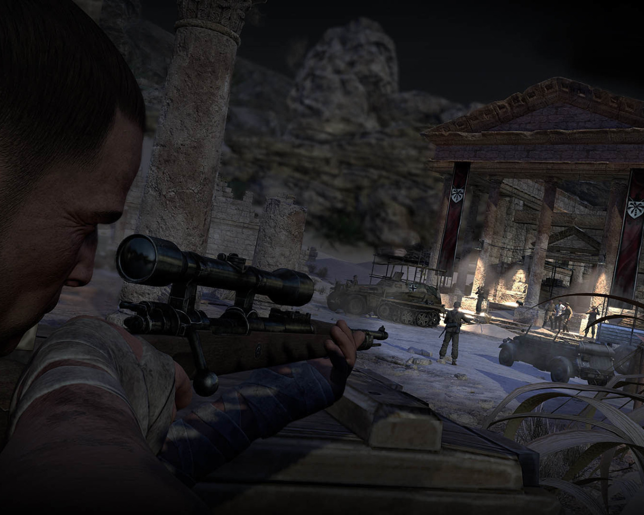 Игра снайпер от первого лица. Sniper Elite 3 2014. Sniper Elite 3 Rifle. Sniper Elite III картинки. Винтовка из игры снайпер Элит 3.