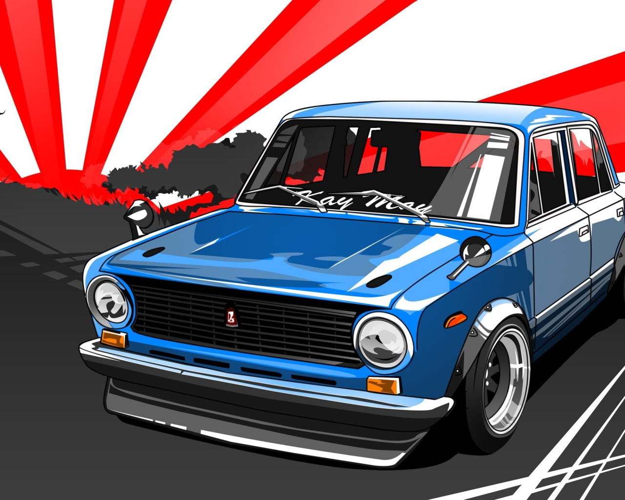 Скачать обои ретро, копейка, классика, jdm, tuning, retro, classic, жигули,  раздел другие марки в разрешении 1280x1024