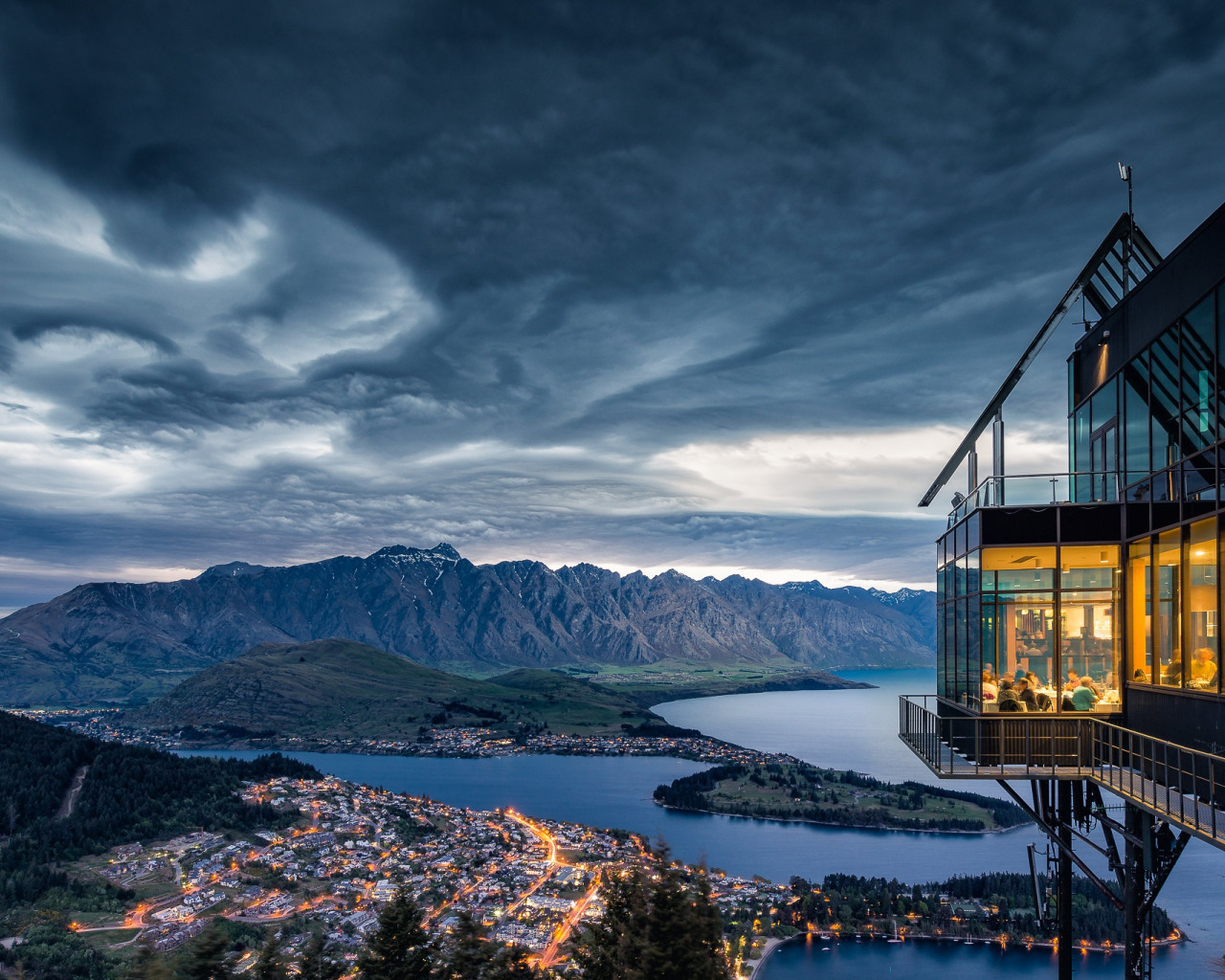 Город Queenstown новая Зеландия