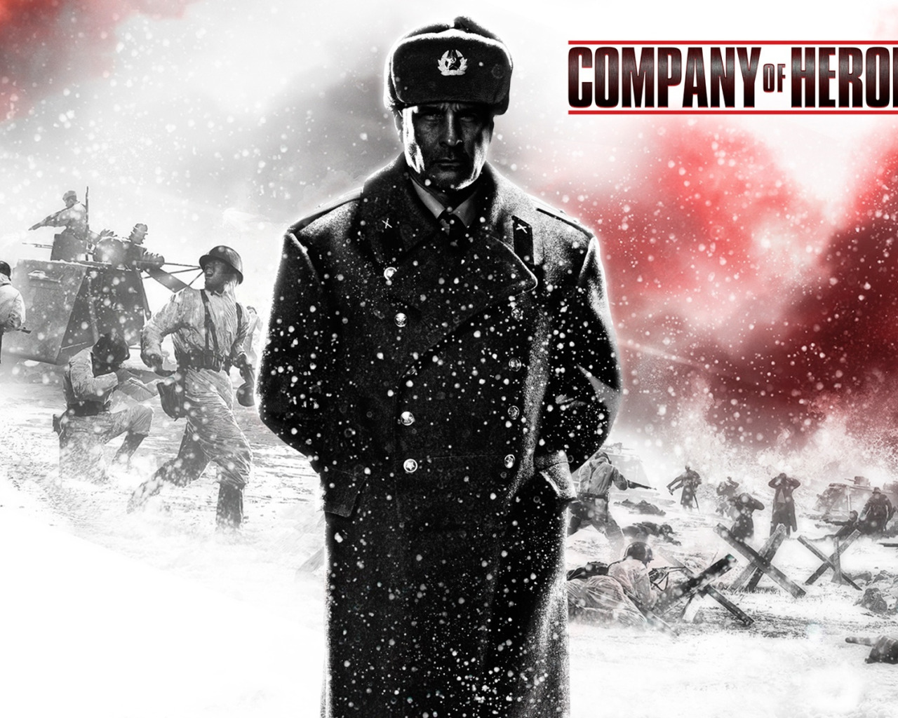 Скачать обои солдат, Вторая Мировая Война, Company of Heroes 2, шинель,  раздел игры в разрешении 1280x1024