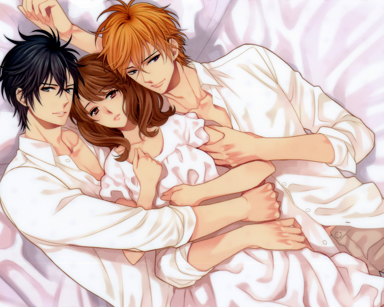 Скачать обои Trio, <b>Asahina</b> Subaru, <b>Asahina</b> Natsume, Ema (Brothers Conflict)...