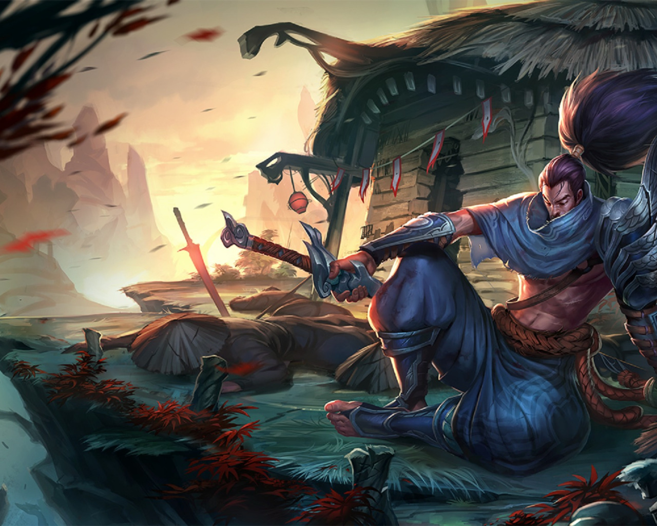 Скачать обои League of Legends, LoL, Yasuo, LoL Yasuo, раздел игры в  разрешении 1280x1024