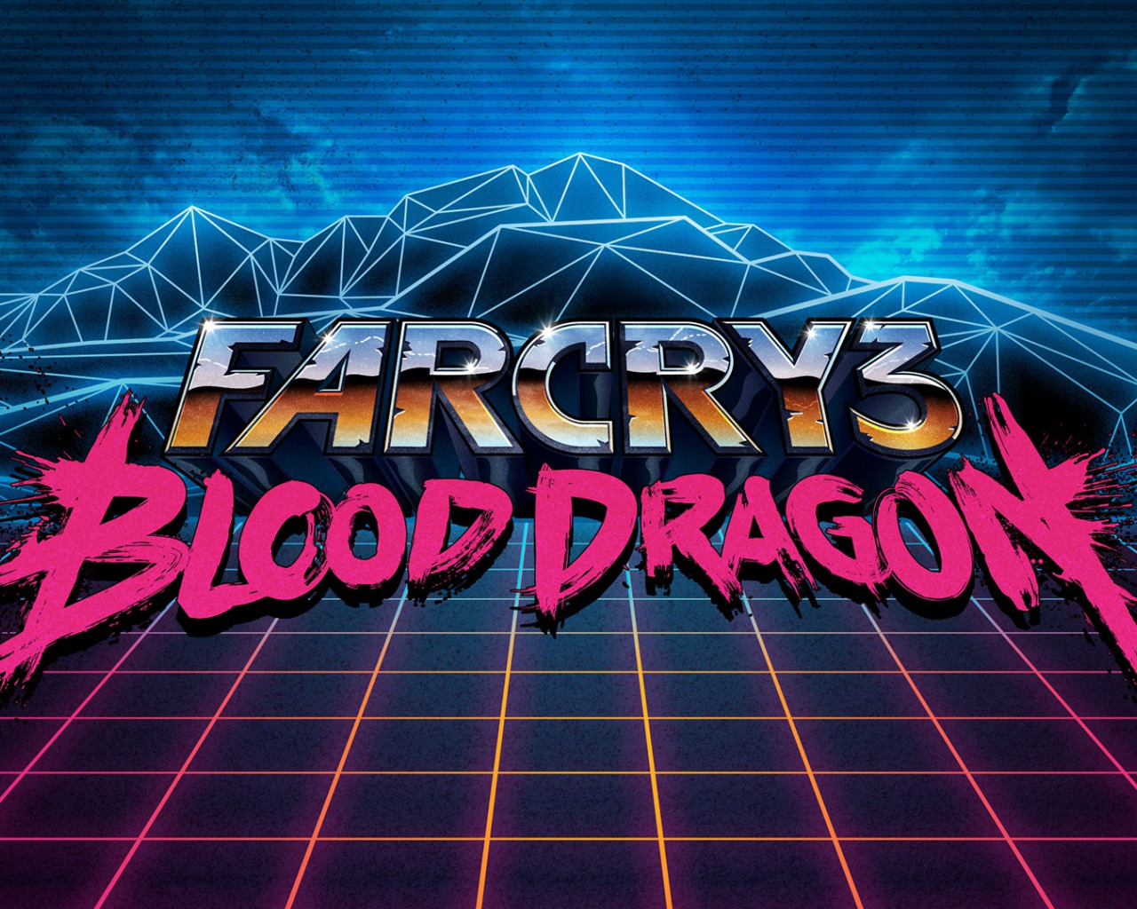 Скачать обои неон, 80s, neon, Far Cry 3, Far Cry 3: Blood Dragon, 80s neon  style, раздел игры в разрешении 1280x1024