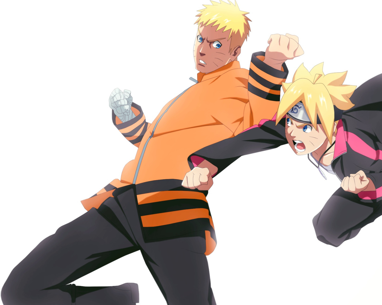 Скачать обои отец, Naruto, сын, Узумаки Наруто, Boruto, Боруто Узумаки,  раздел сёнэн в разрешении 1280x1024