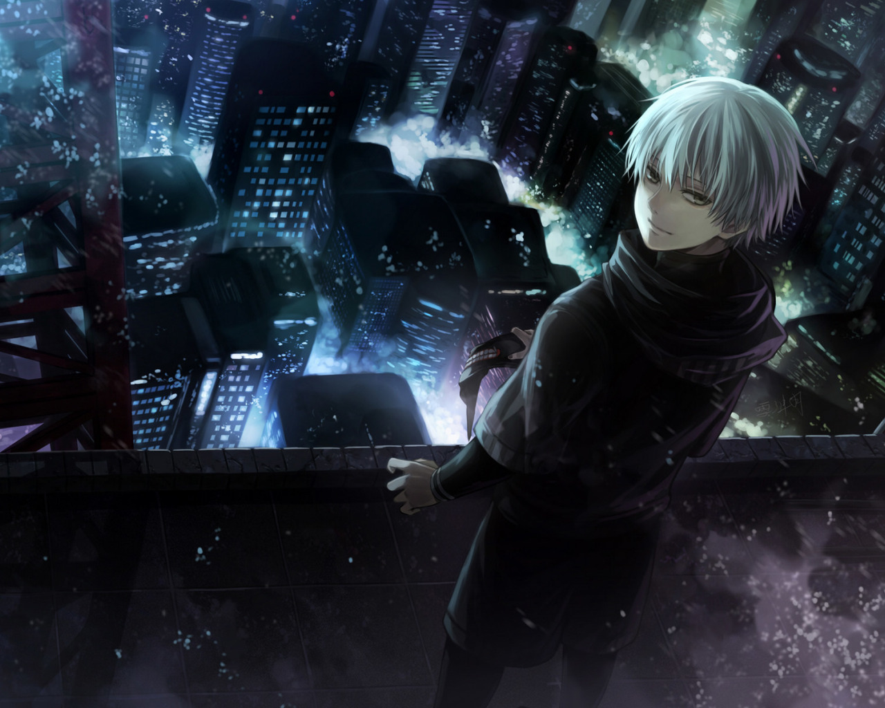 Скачать обои anime, art, токийский гуль, Tokyo Ghoul, Ken Kaneki, раздел  сэйнэн в разрешении 1280x1024