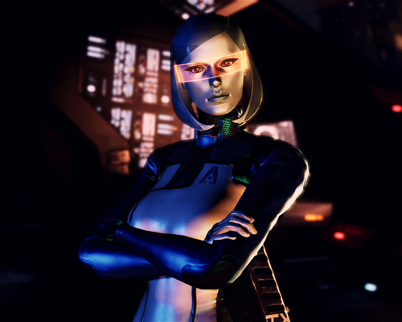 Скачать обои андроид, Mass Effect, EDI, Сузи, раздел игры в разрешении  1280x1024