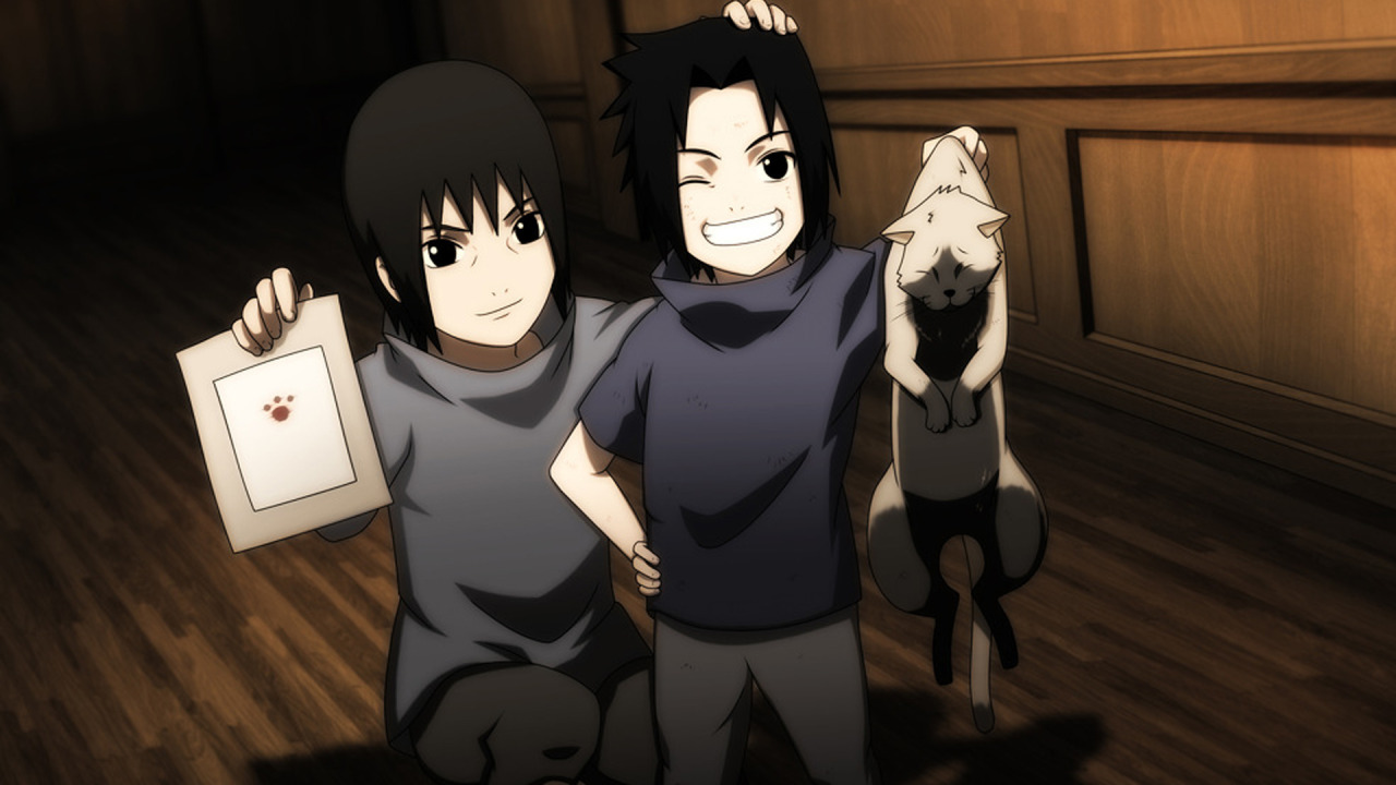 кот, улыбка, арт, Аниме, <b>Sasuke</b>, <b>Наруто</b>, <b>Naruto</b>, Учиха Итачи.