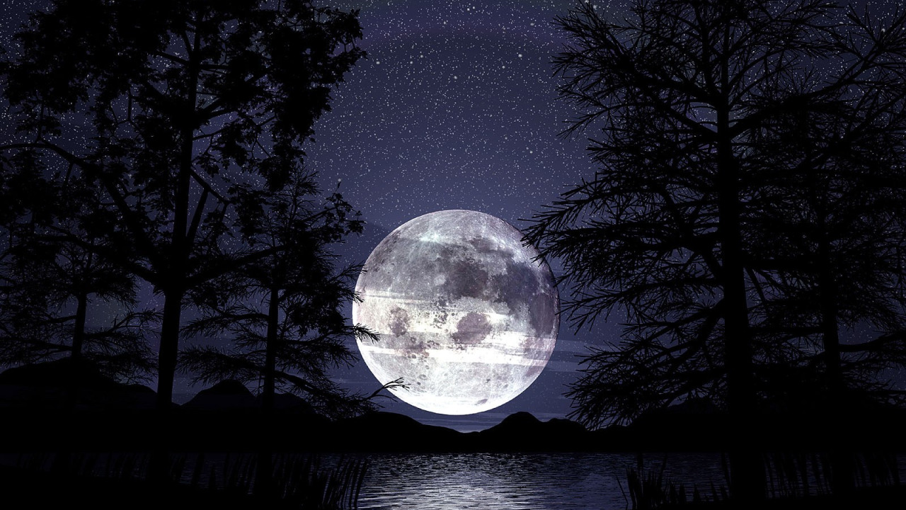 Ночная Луна. Ночь Луна. Красивые лунные пейзажи. Лунный пейзаж.