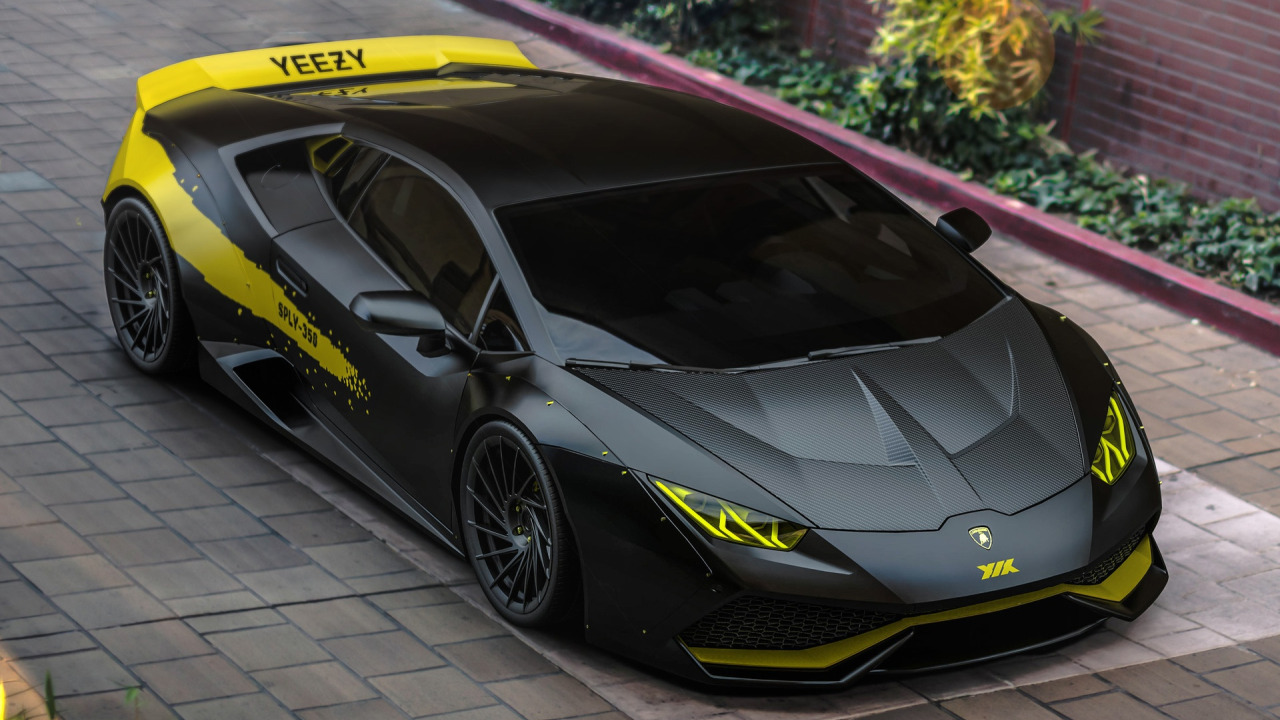 Скачать обои Авто, Черный, Lamborghini, Машина, Auto, Black, Суперкар,  Supercar, раздел lamborghini в разрешении 1280x720