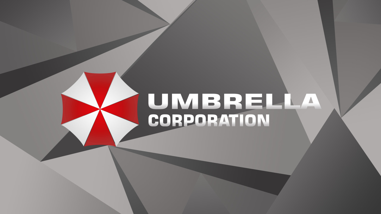 Скачать обои red, logo, game, Resident Evil, Umbrella, gray, Biohazard, Umbrella  Corp., раздел игры в разрешении 1280x720