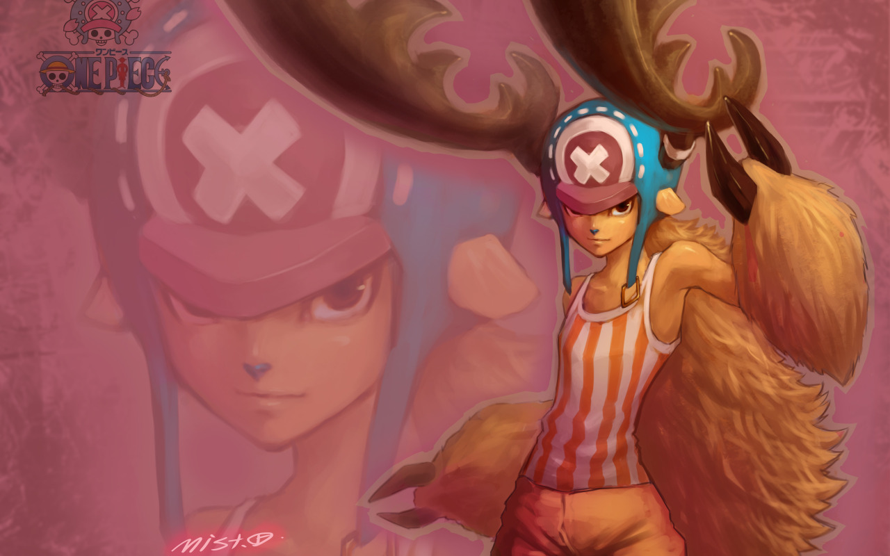 Скачать обои шляпа, мальчик, арт, рога, One Piece, оленёнок, милаха, Tony  Tony Chopper, раздел прочее в разрешении 1280x800