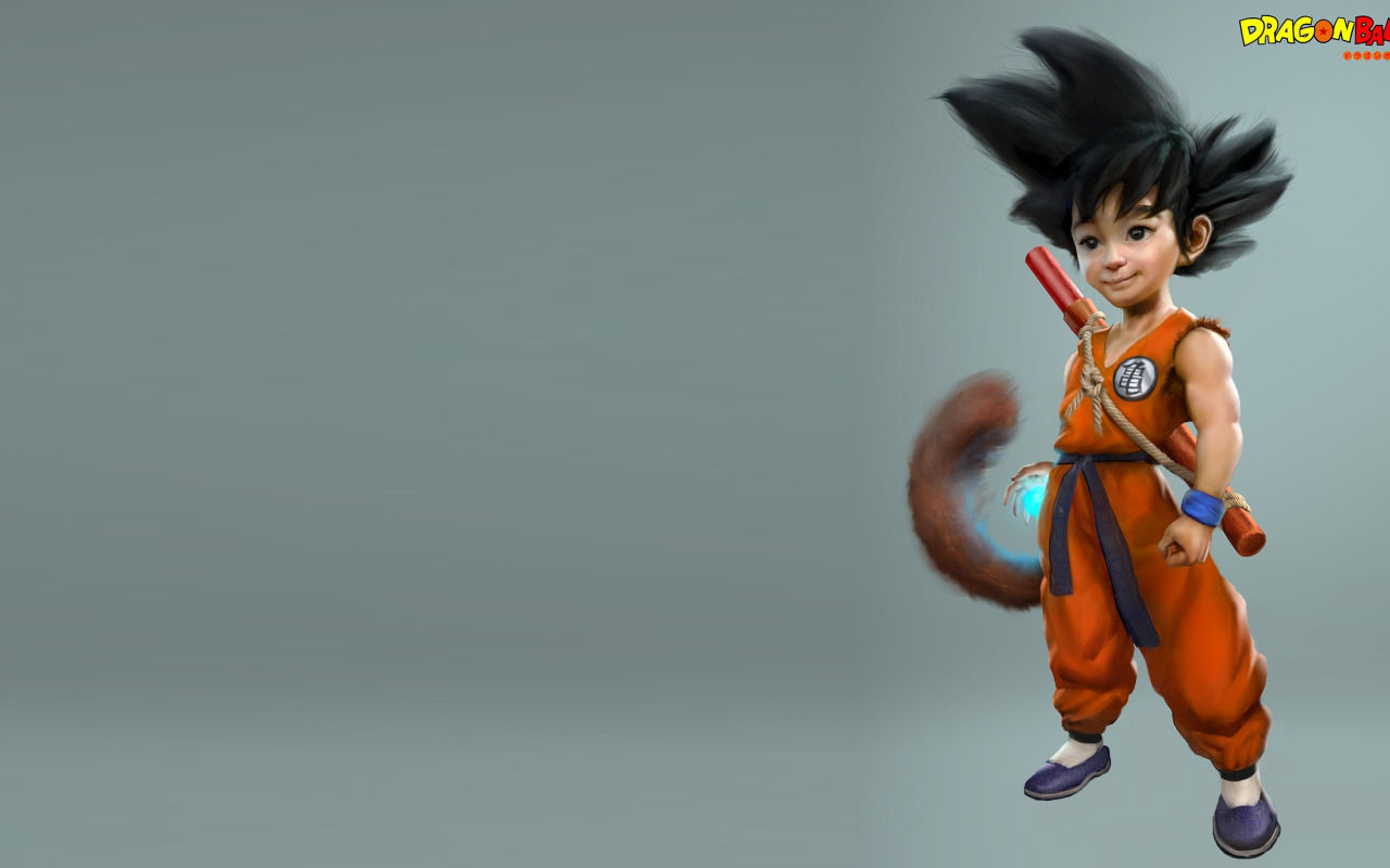 Скачать обои фантастика, аниме, арт, парень, dragon ball, Kid Goku, Carl  Ellis, раздел арт в разрешении 1280x800