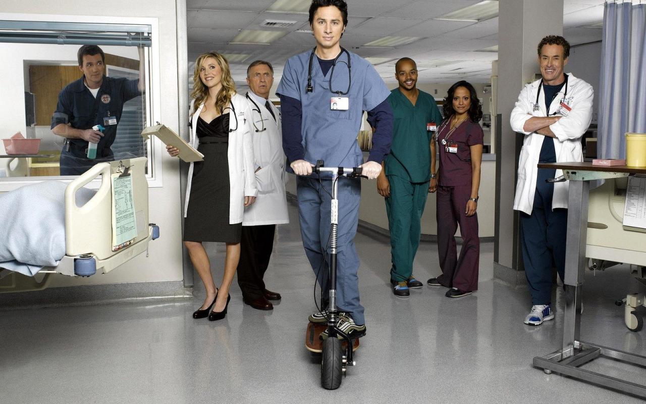 Скачать обои сериал, Scrubs, клиника, раздел фильмы в разрешении 1280x800