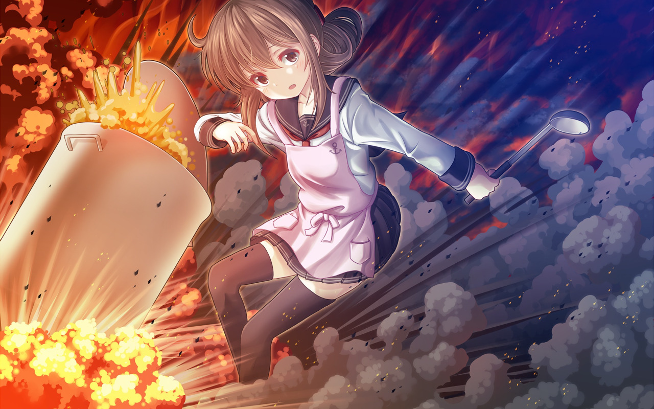 Скачать обои аниме, девочка, Kantai <b>Collection</b>, <b>Флотская</b> <b>Коллекция</b>, раздел ...