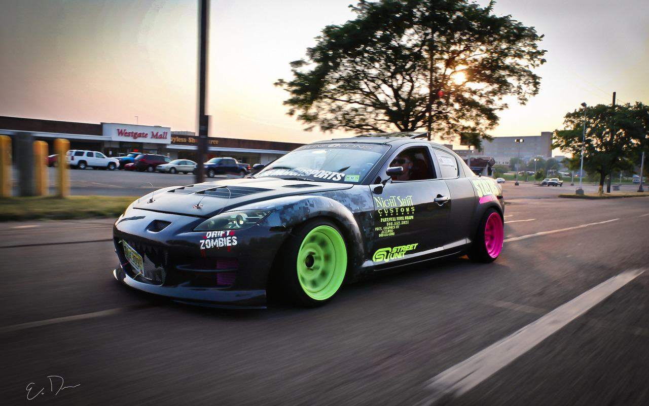 Скачать обои авто, Mazda, мазда, Tuning, RX-8, Sportcar, Drift car, раздел  mazda в разрешении 1280x800