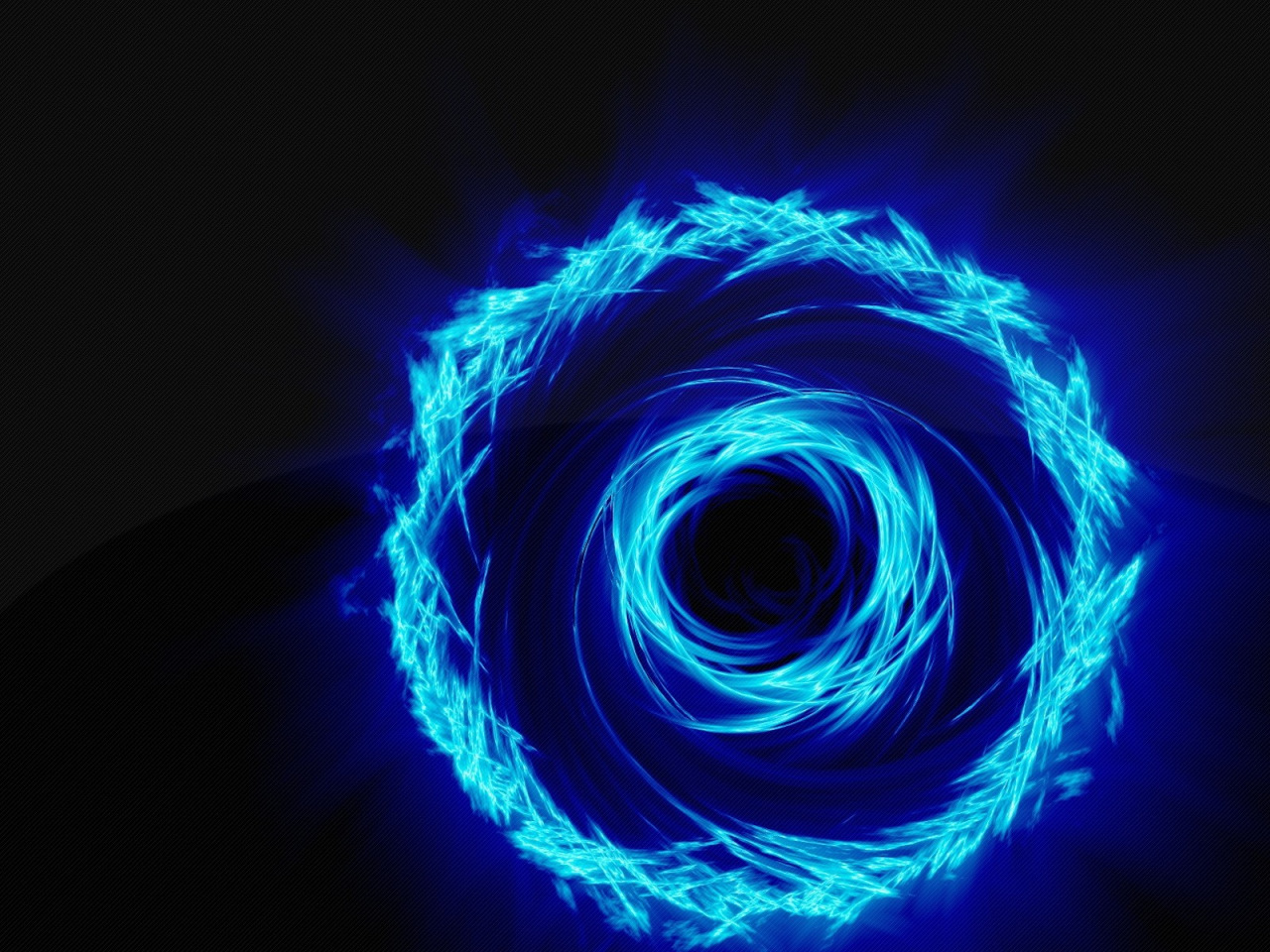 Темно синяя энергия. Неоновое свечение. Светящийся круг. Магические эффекты. Синий неон.
