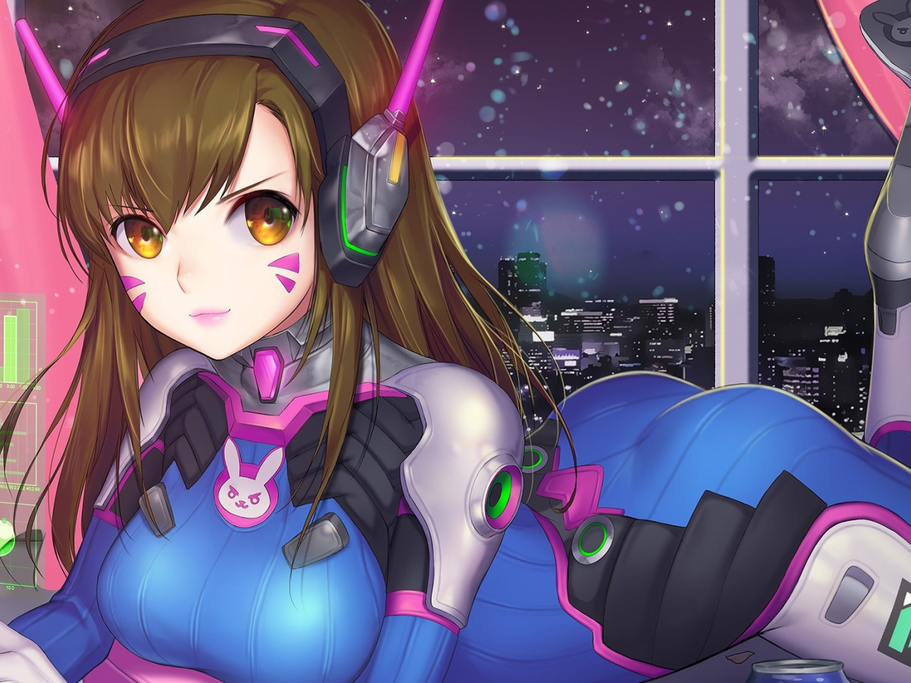 Скачать обои girl, game, robot, mecha, rabbit, anime, pretty, suit, раздел  игры в разрешении 1280x960