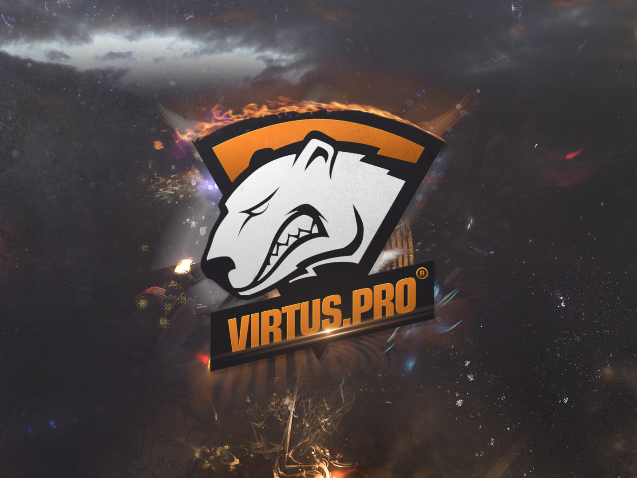 Скачать обои wallpaper, logo, dota 2, virtus.pro, virtus pro, раздел игры в  разрешении 1280x960