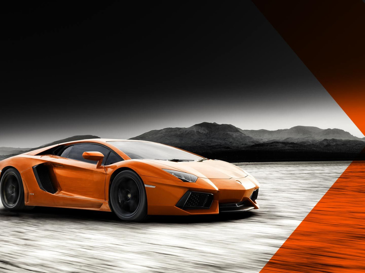 Lamborghini Orange 4k