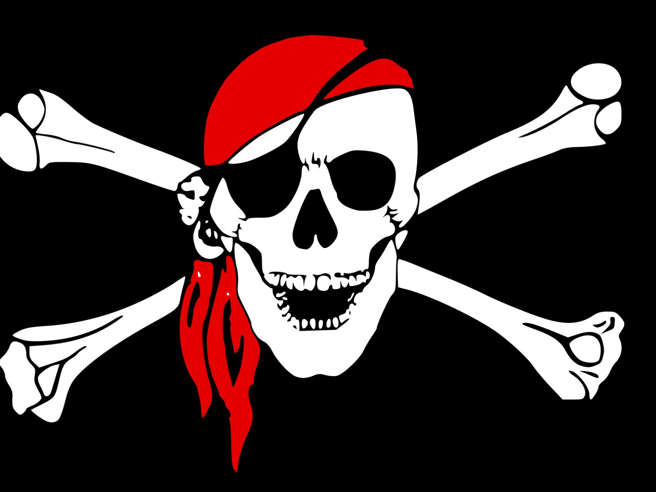 фото пиратского флага с черепом