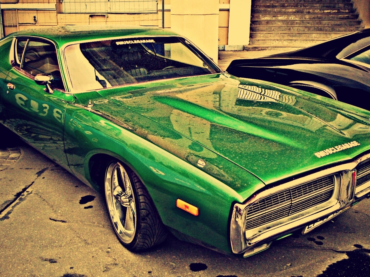 Dodge Charger 1969 зеленый