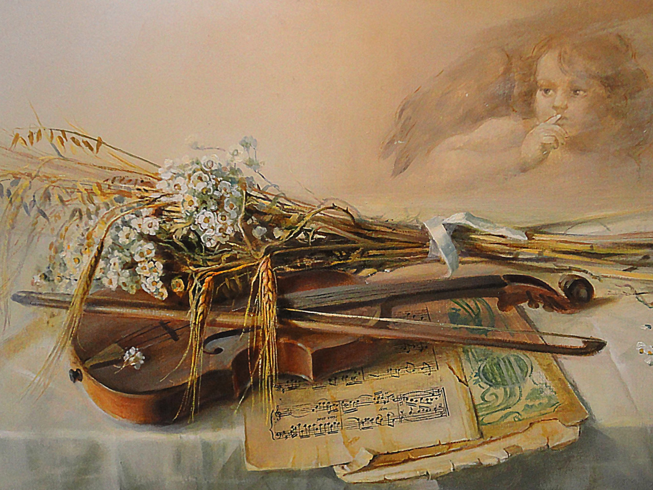 Скрипка ангелы. Картины с музыкальными инструментами. Скрипка коллаж. Открытка со скрипкой.