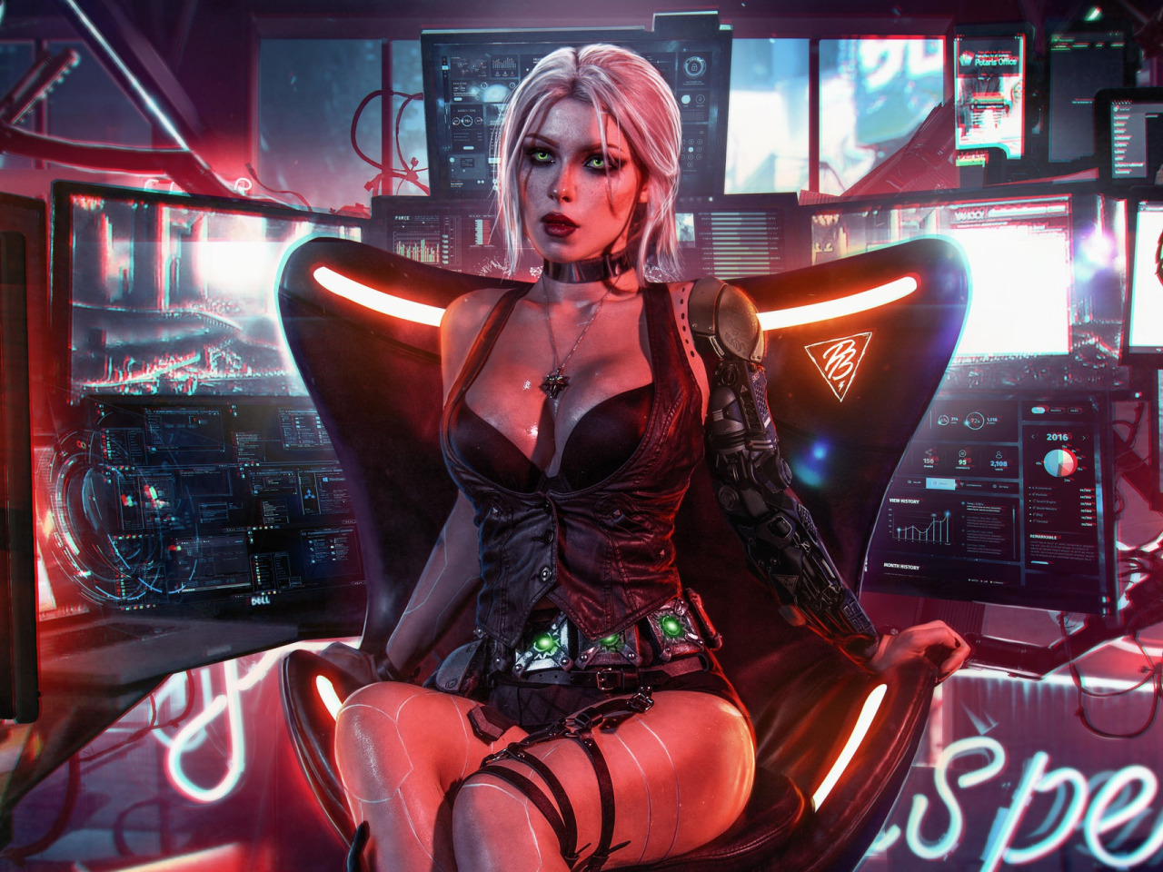 Cyberpunk красивый персонаж фото 64