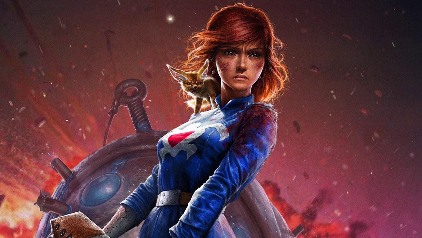 девушка, рыжая, anime, art, Kaze no tani no Naushika, Навсикая из Долины ветров