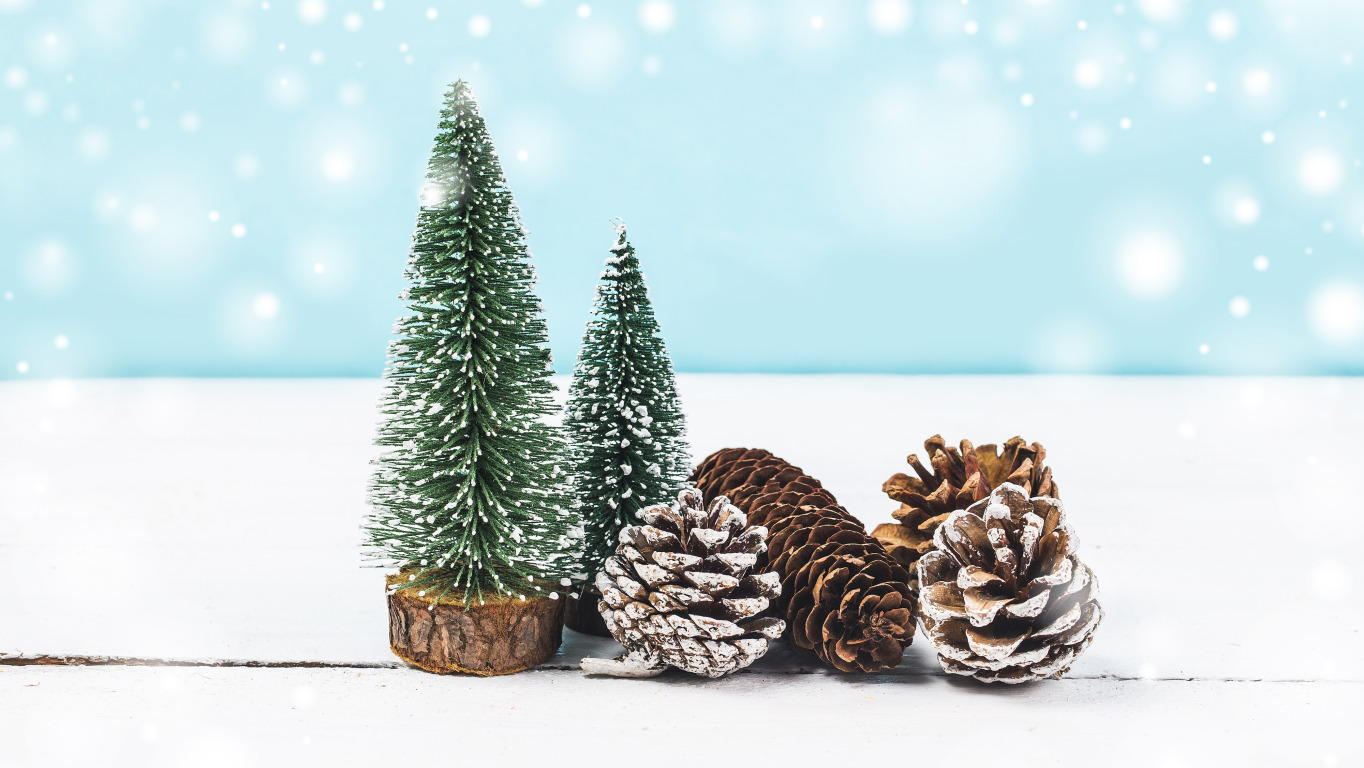 зима, фон, елка, новый год, Рождество, шишки, декор, Valeria Aksakova