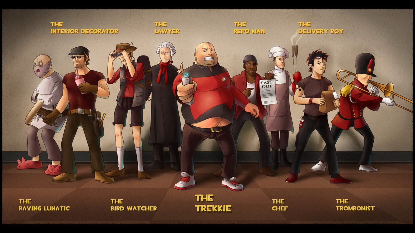 Скачать обои TF2, Valve, Team Fortress 2, раздел игры в разрешении 1366x768