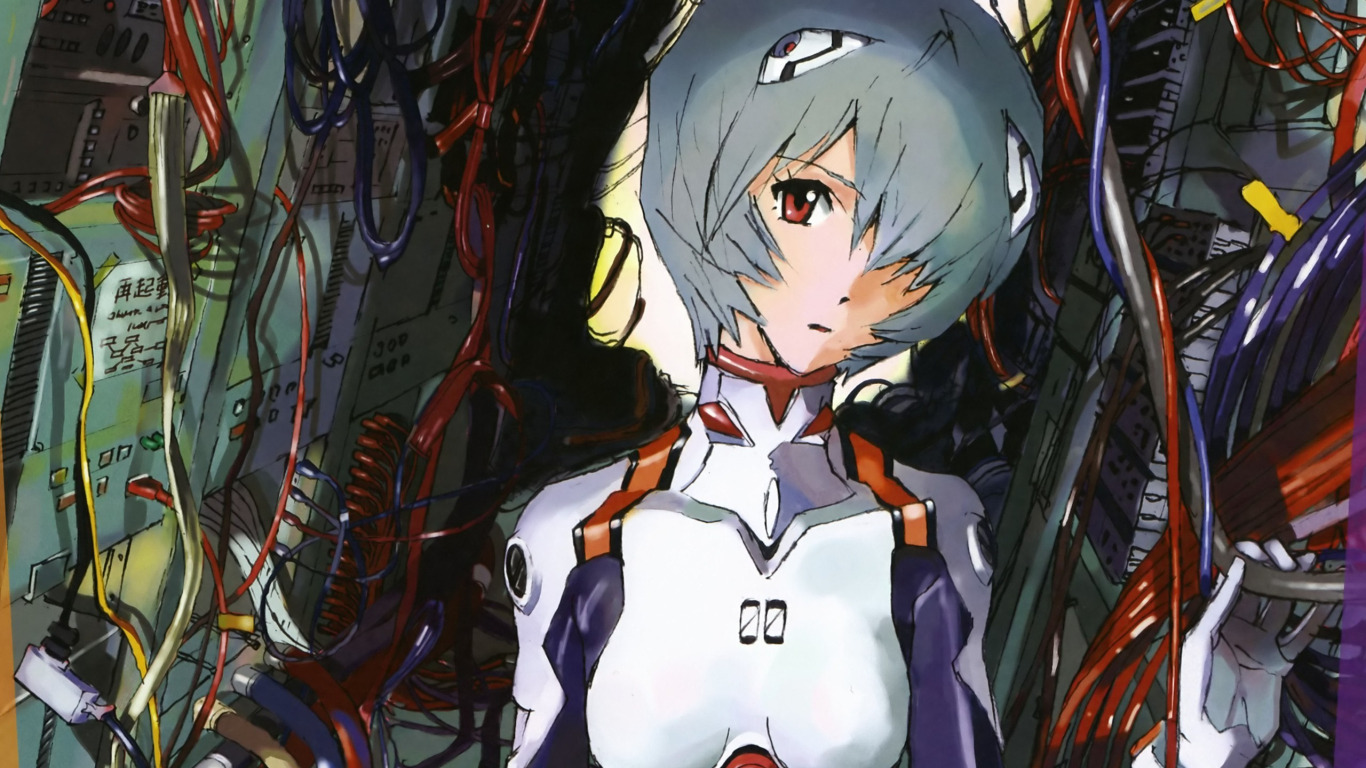 Скачать обои Anime, Rei, Ayanami, Evangelion, Eva, раздел прочее в  разрешении 1366x768