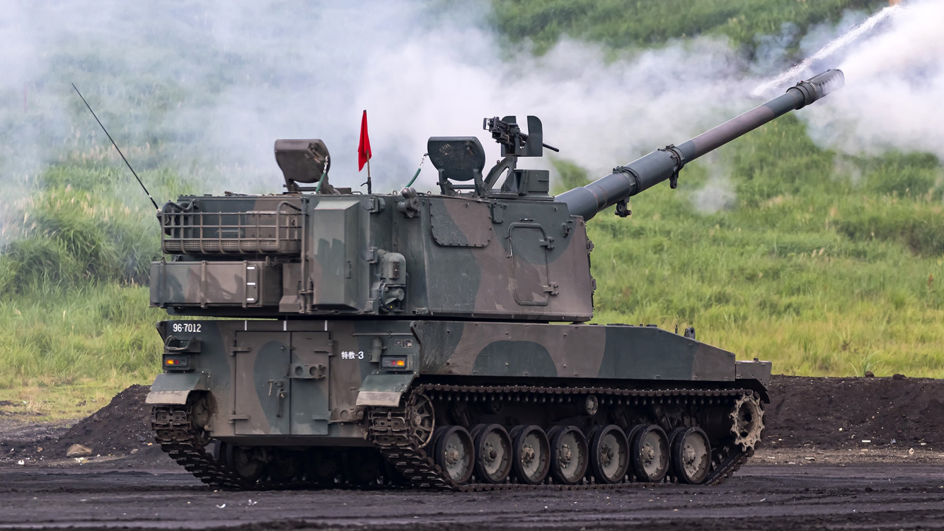 Japan 99. 155-Мм самоходная гаубица Тип 99. Type 99 155mm SPH. Type 99 self Propelled Howitzer. JGSDF Type 99 155mm self-Propelled Howitzer.