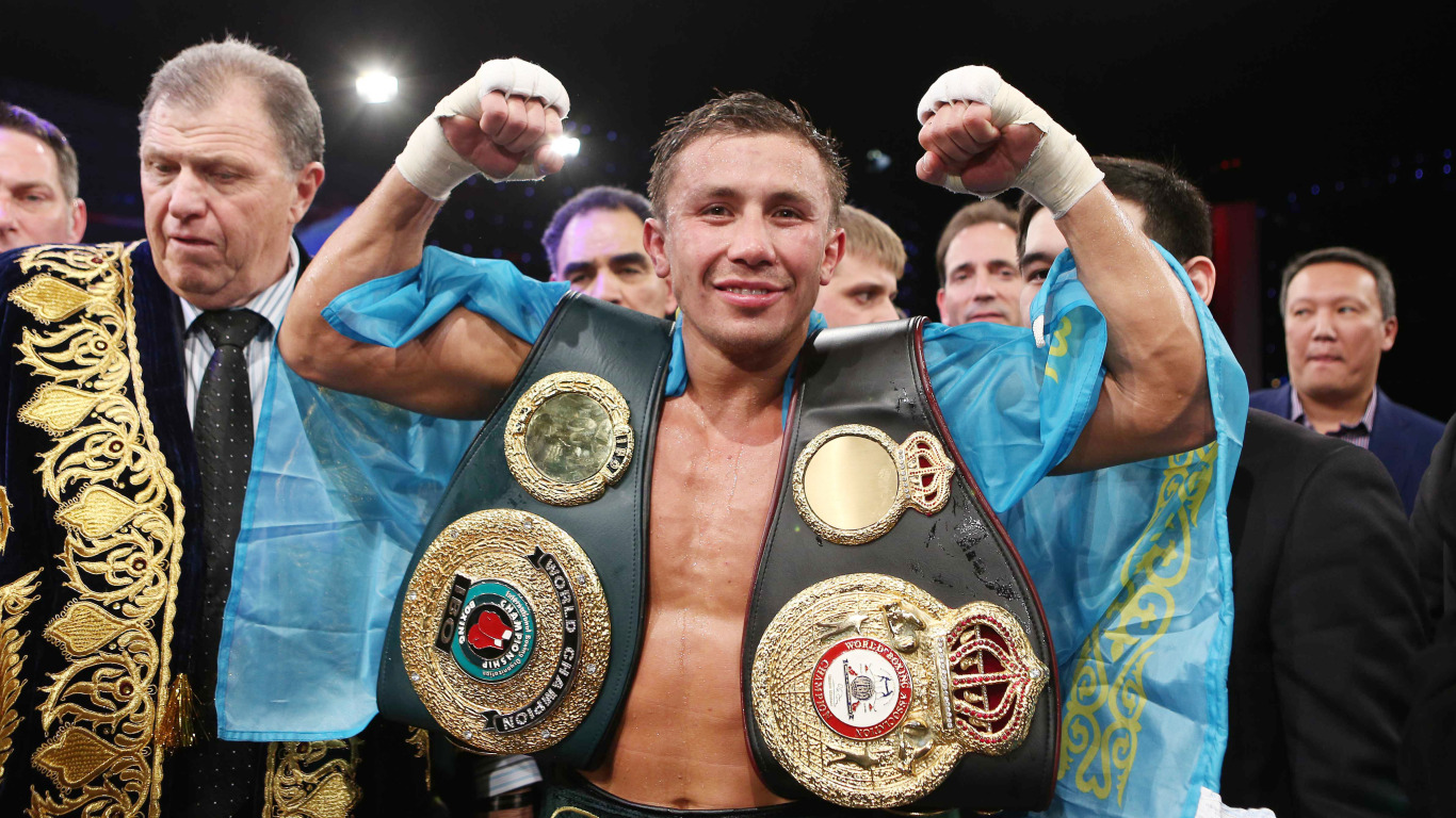 Скачать обои спорт, бокс, box, usa, kazakhstan, ggg, караганда, головкин,  раздел спорт в разрешении 1366x768