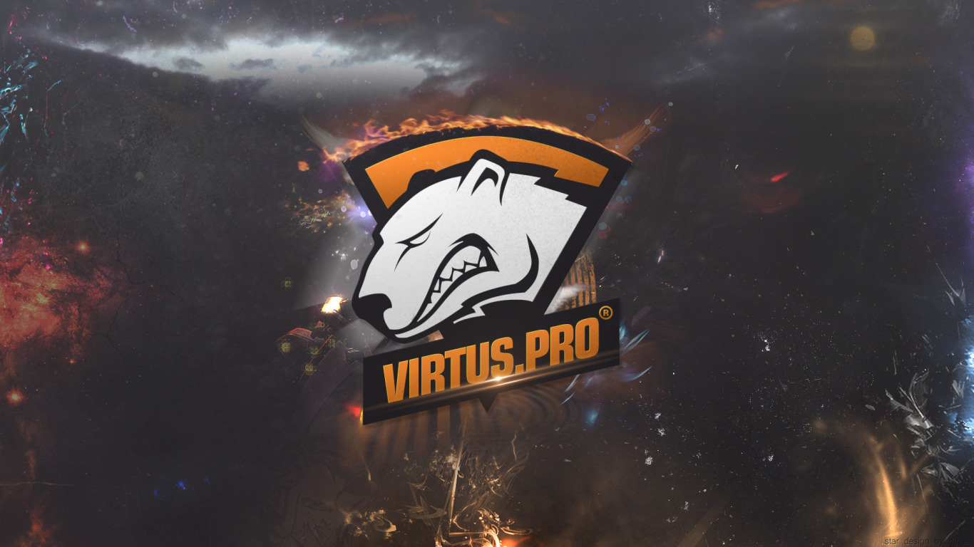 Скачать обои wallpaper, logo, dota 2, virtus.pro, virtus pro, раздел игры в  разрешении 1366x768