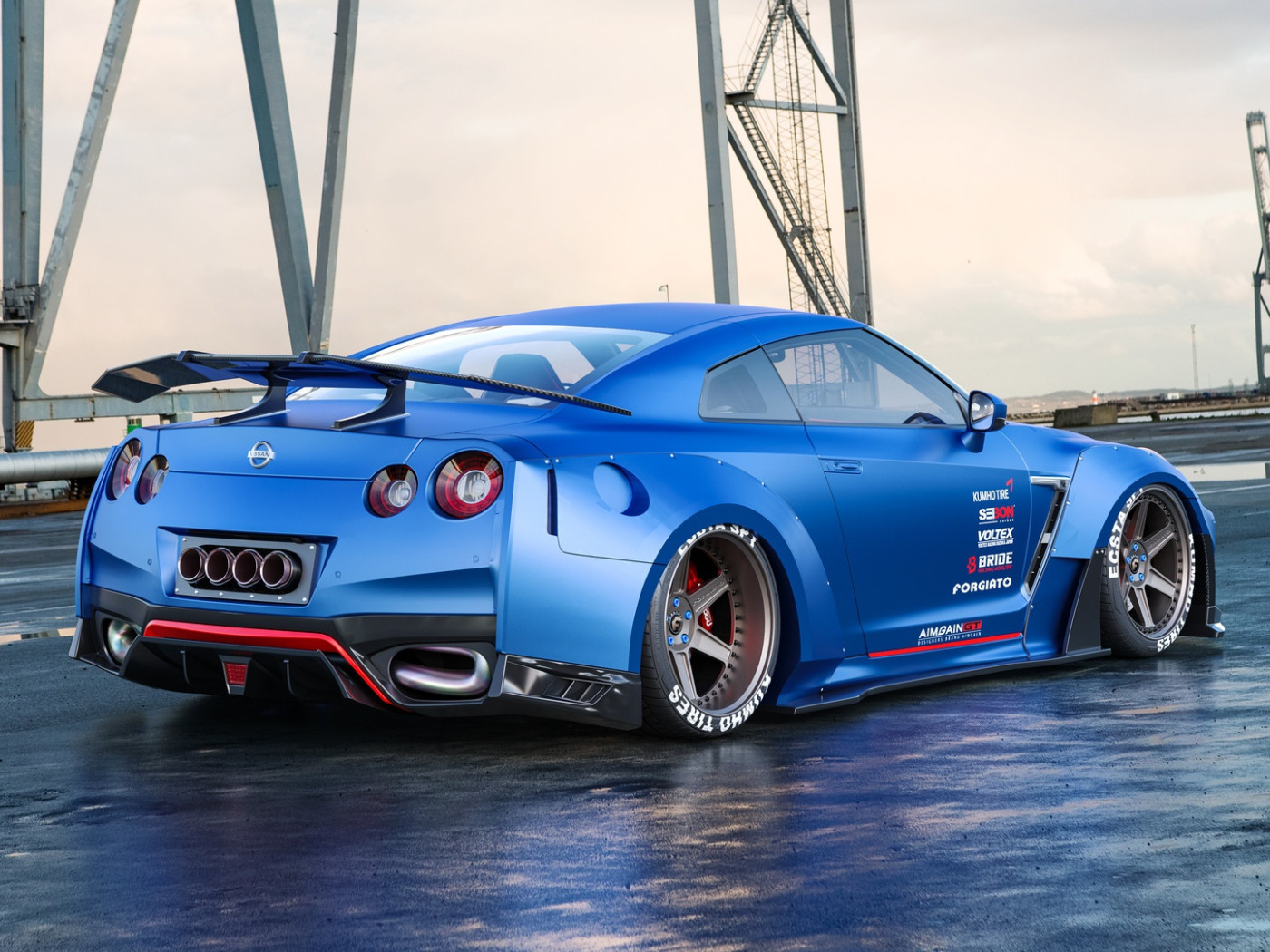 Nissan Skyline GTR r35 Темносиний