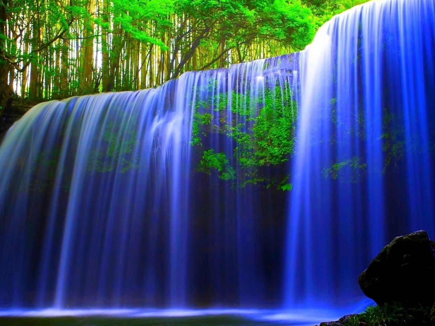 Видео про обои. Синий водопад. Красивые голубые водопады. Водопад 3д. Обои на рабочий стол водопад.