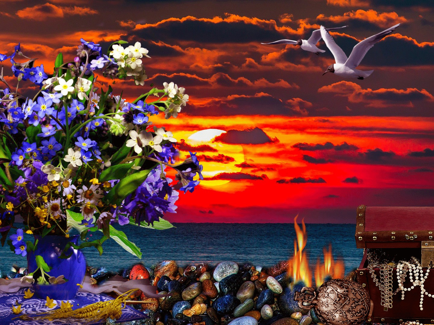 Красивого вечера картинки. Вечер море цветы. Вечерние море цветов. Добрый вечер на фоне моря. Море цветов в ночи.
