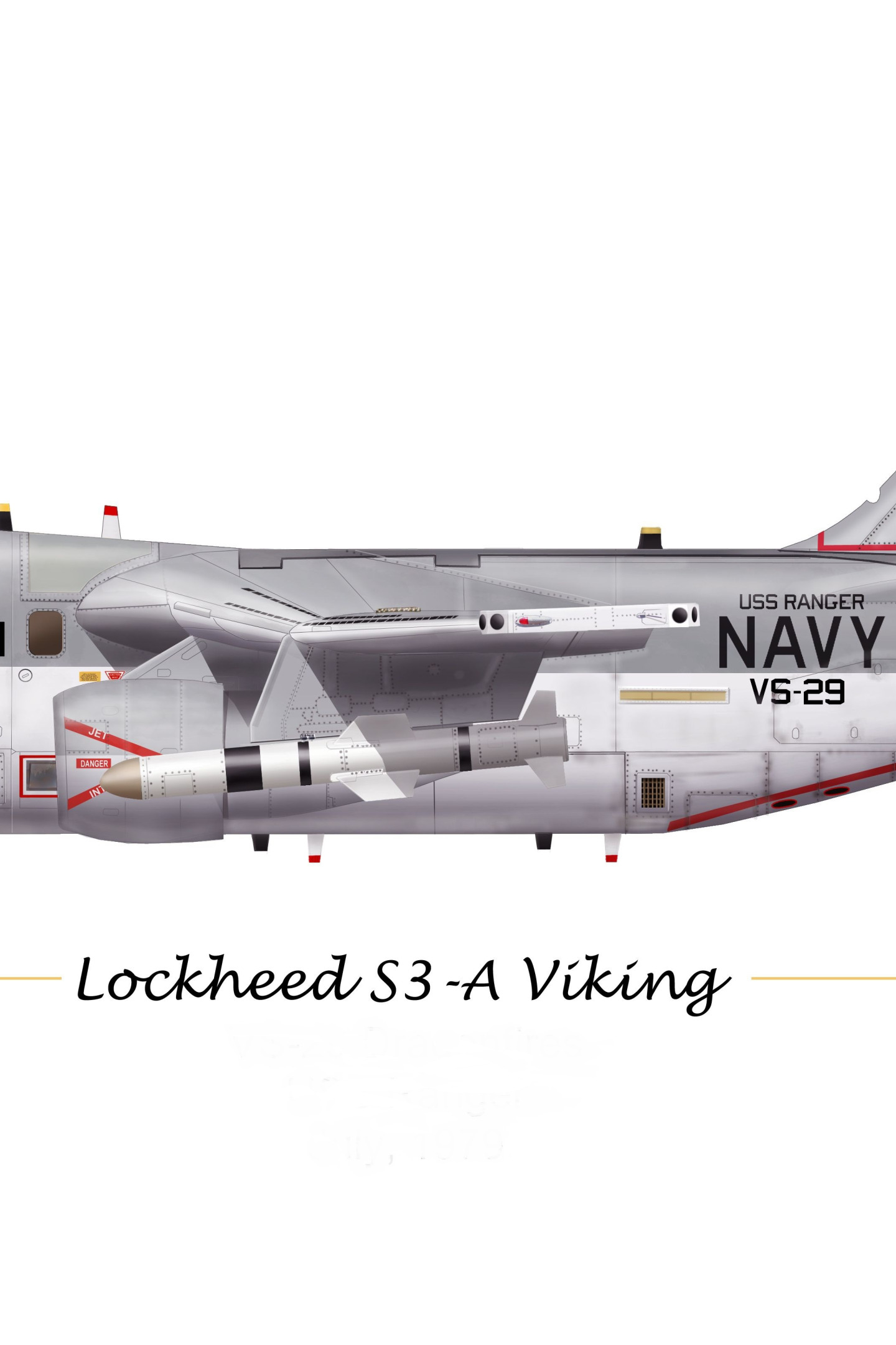 Скачать обои самолёт, Lockheed, палубный, противолодочный, Viking, S-3 ...